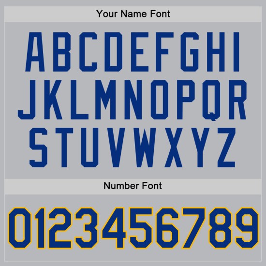 Custom Gray Royal-Gold Authentic Throwback rugby Jersey