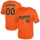 Custom Orange Black-Old Gold Mesh Authentic Throwback rugby Jersey