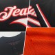 Custom Orange Black-Old Gold Mesh Authentic Throwback rugby Jersey