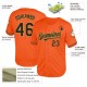 Custom Orange Black-Old Gold Mesh Authentic Throwback rugby Jersey