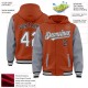 Custom White Black Pinstripe Orange Bomber Full-Snap Varsity Letterman Jacket Custom White Black Pinstripe Orange Bomber Full-Snap Varsity Letterman Jacket